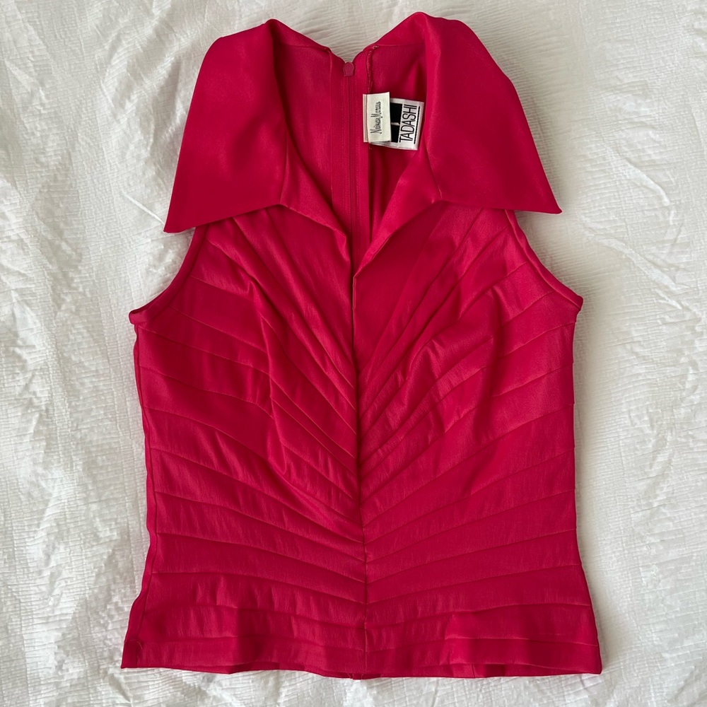 TADASHI fuchsia sleeveless top size 10 for women